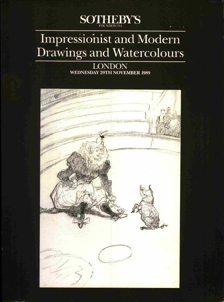 Sothebys November 1989 Impressionist & Modern Drawings and Waterc (Digital Only