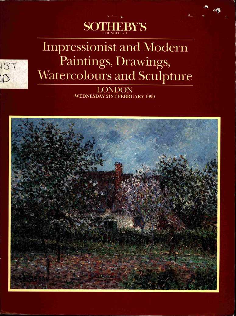 Sothebys February 1990 Impressionist & Modern Paintings, Drawings (Digital Only