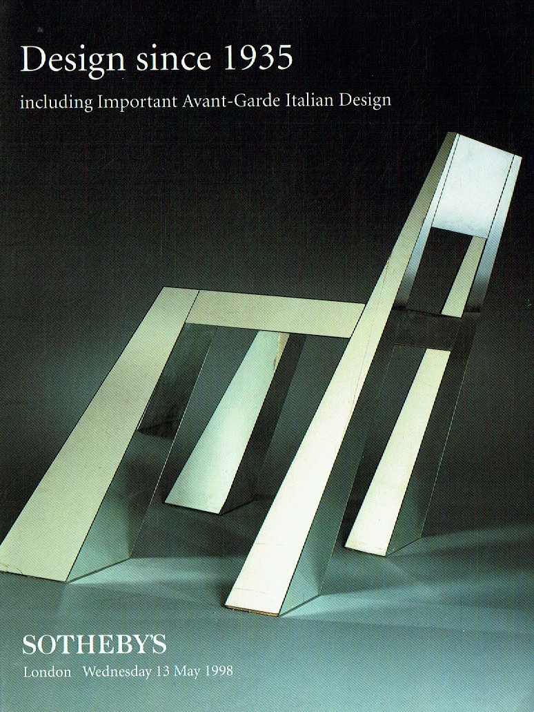 Sothebys May 1998 Design since 1935 Inc. Important Avant-Garde It (Digital Only