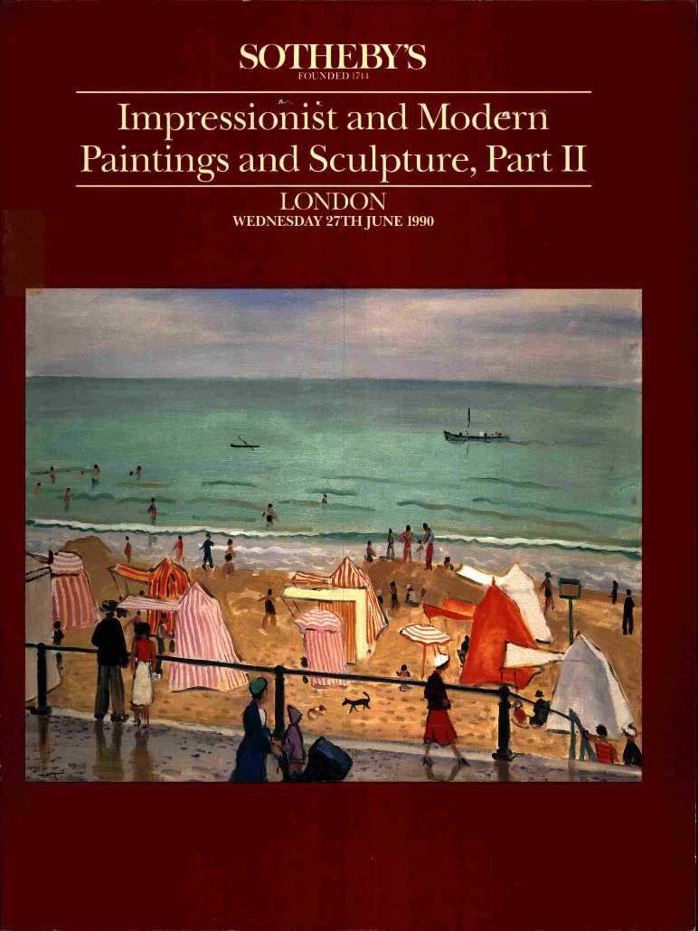 Sothebys June 1990 Impressionist & Modern Paintings and Sculpture (Digital Only