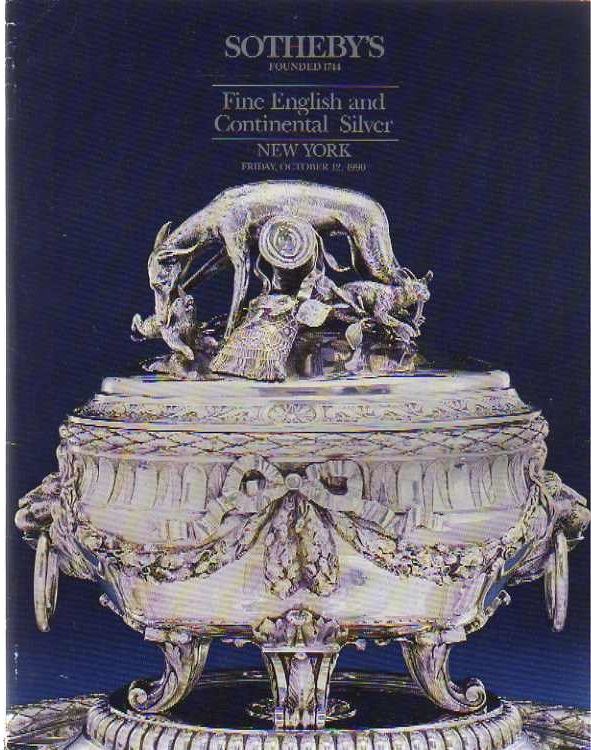 Sothebys October 1990 Fine English & Continental Silver (Digital Only)