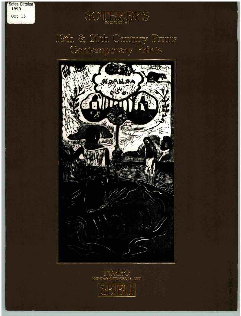 Sothebys October 1990 19th & 20th Century Prints Contemporary Pri (Digital Only