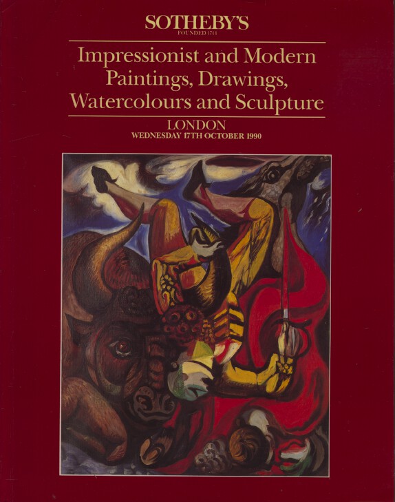 Sothebys October 1990 Impressionist and Modern Paintings, Drawing (Digital Only