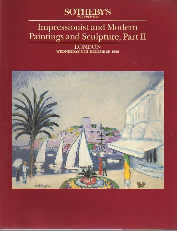 Sothebys December 1990 Impressionist and Modern Paintings and Scu (Digital Only