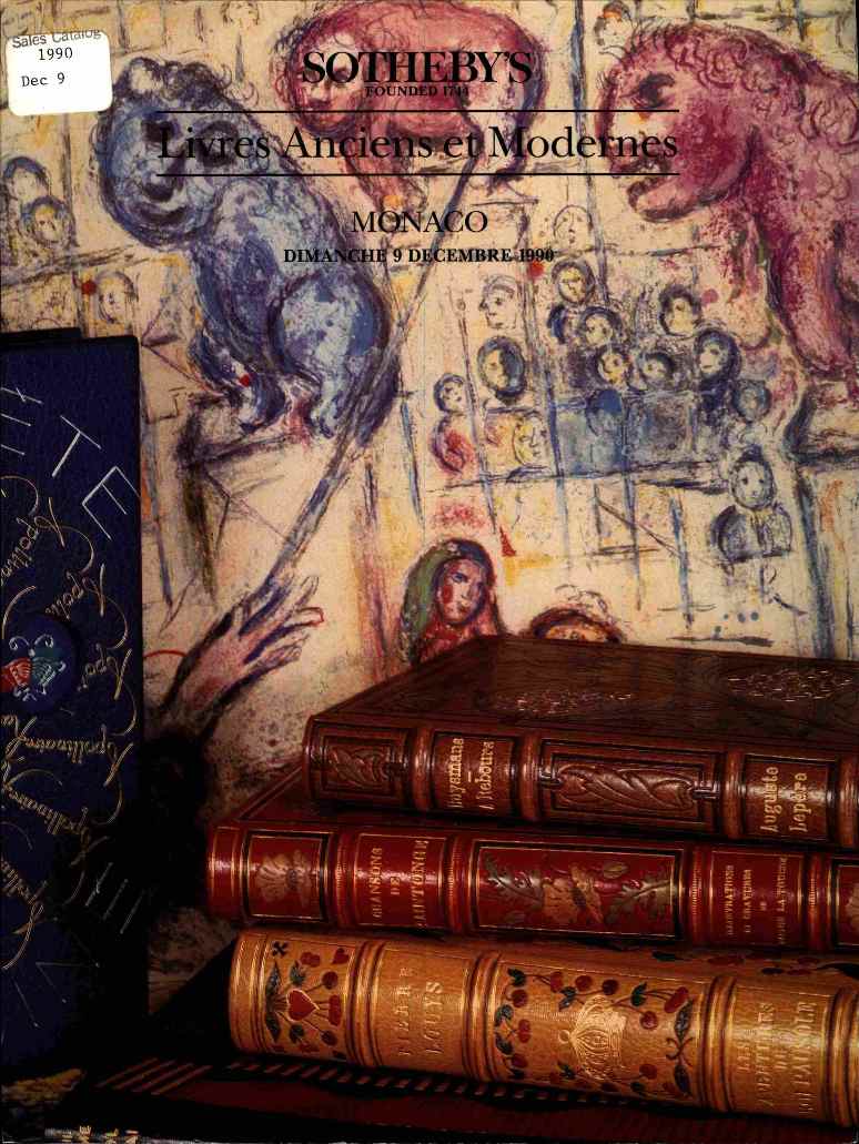 Sothebys December 1990 Old Master & Modern Books (Digital Only)