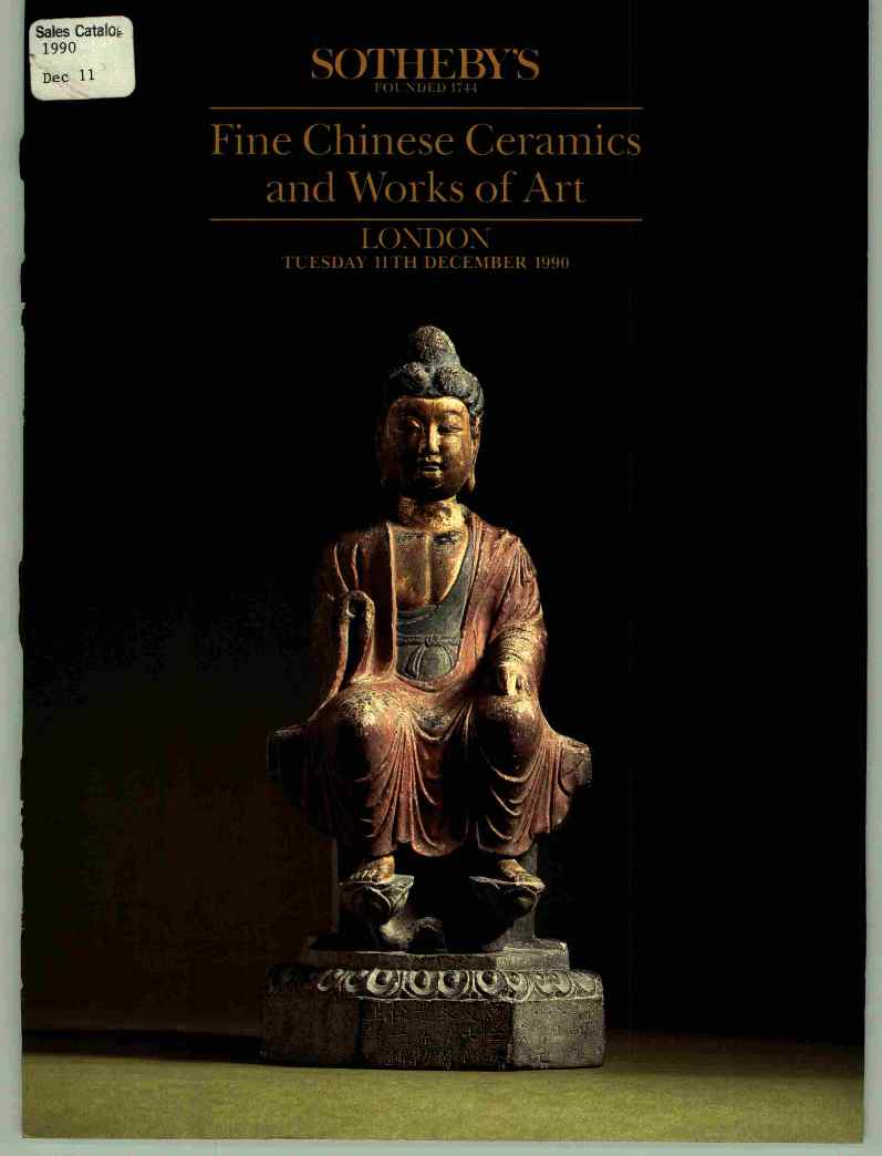 Sothebys December 1990 Fine Chinese Ceramics & Works of Art (Digital Only)