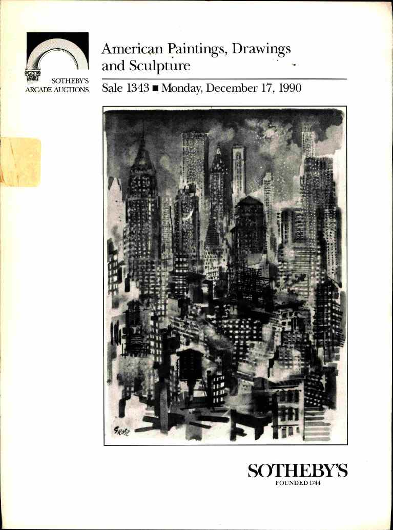 Sothebys December 1990 American Paintings, Drawings & Sculpture (Digital Only)