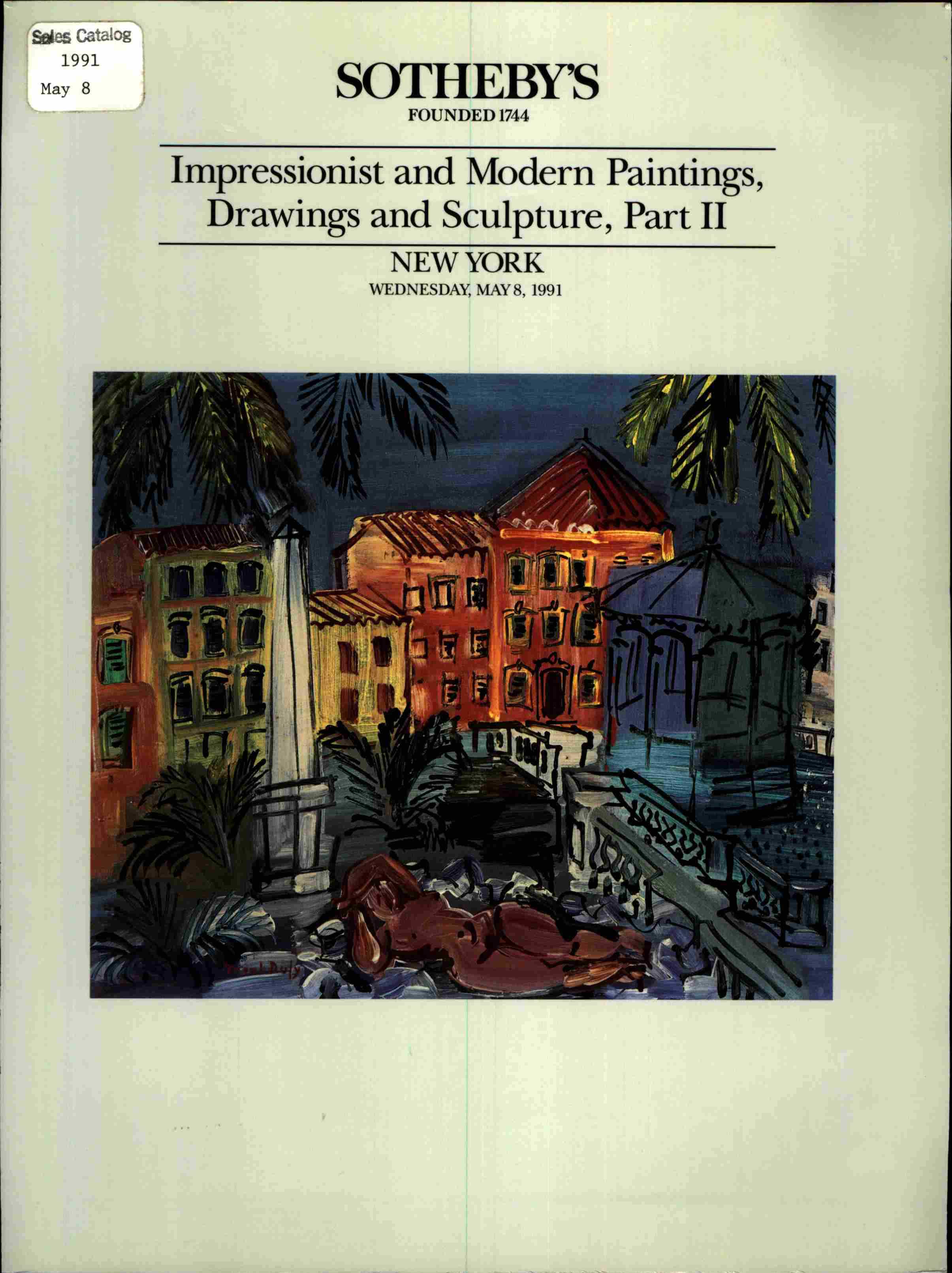 Sothebys May 1991 Impressionist & Modern Paintings, Drawings and (Digital Only)