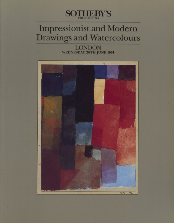 Sothebys June 1991 Impressionist & Modern Drawings and Watercolou (Digital Only