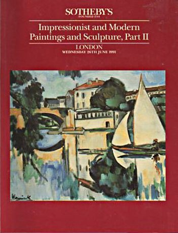 Sothebys June 1991 Impressionist & Modern Paintings, Sculpture Pt (Digital Only