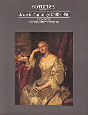 Sothebys November 1991 British Paintings 1500 - 1850 (Digital Only)