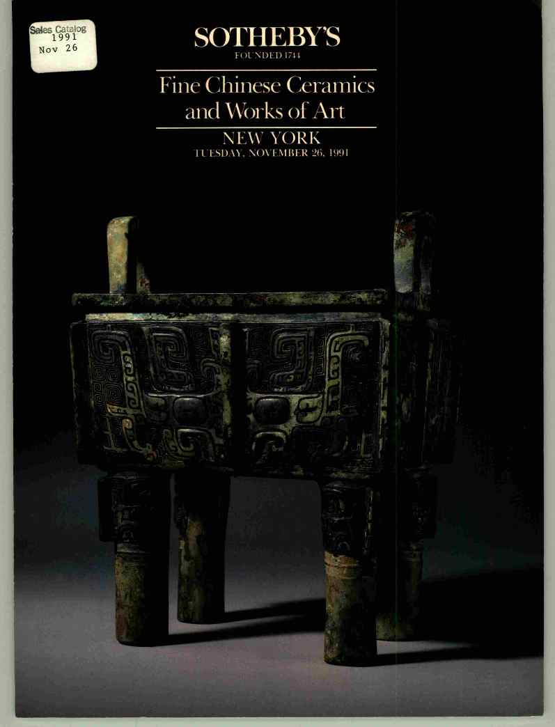 Sothebys November 1991 Fine Chinese Ceramics and Works of Art (Digital Only)