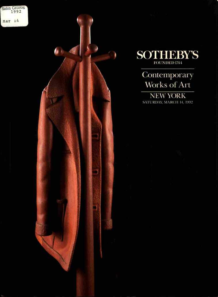 Sothebys March 1992 Contemporary Works of Art (Digital Only)