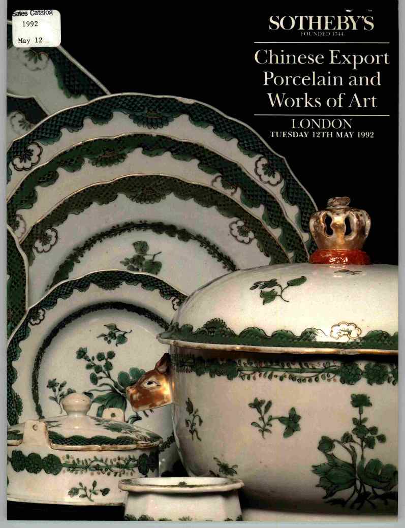 Sothebys May 1992 Chinese Export Porcelain & Works of Art (Digital Only)