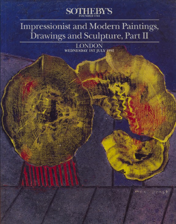 Sothebys July 1992 Impressionist and Modern Paintings, Drawings a (Digital Only