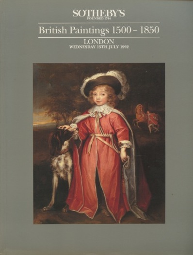 Sothebys July 1992 British Paintings 1500-1850 (Digital Only)