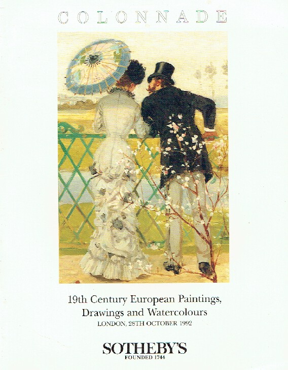 Sothebys October 1992 19th Century European Paintings, Drawings & (Digital Only