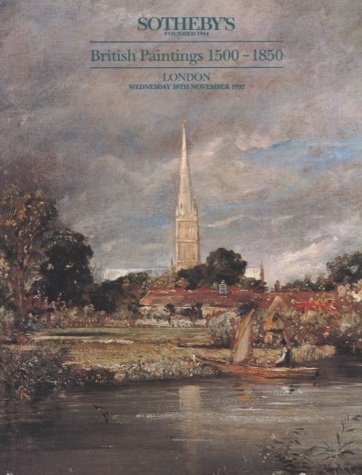 Sothebys November 1992 British Paintings 1500 1850 (Digital Only)