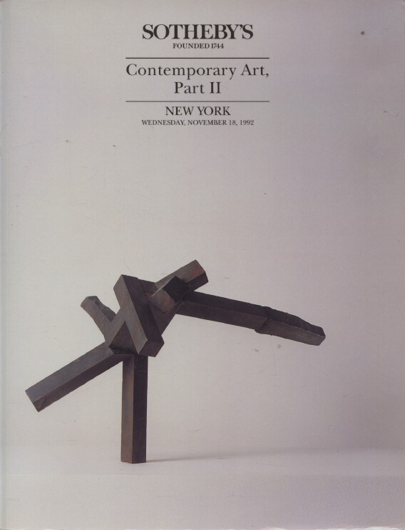 Sothebys November 1992 Contemporary Art, Part II (Digital Only)