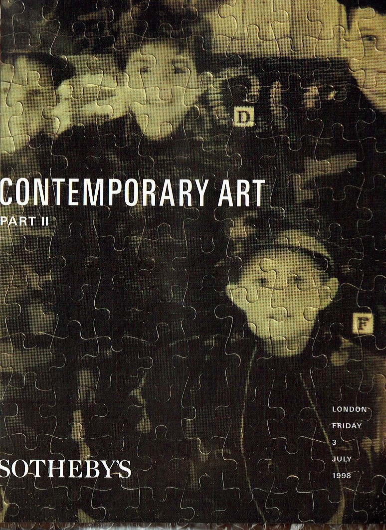 Sothebys July 1998 Contemporary Art Part II (Digital Only)