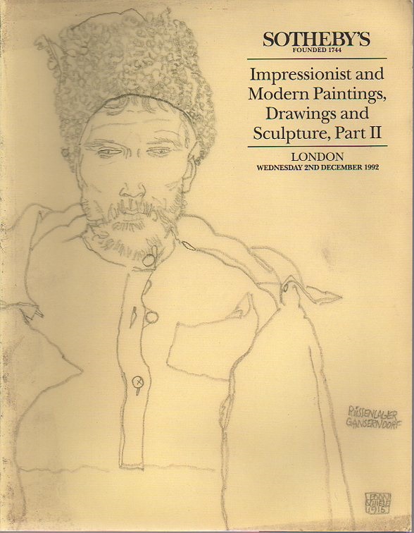 Sothebys December 1992 Impressionist and Modern Paintings, Drawin (Digital Only