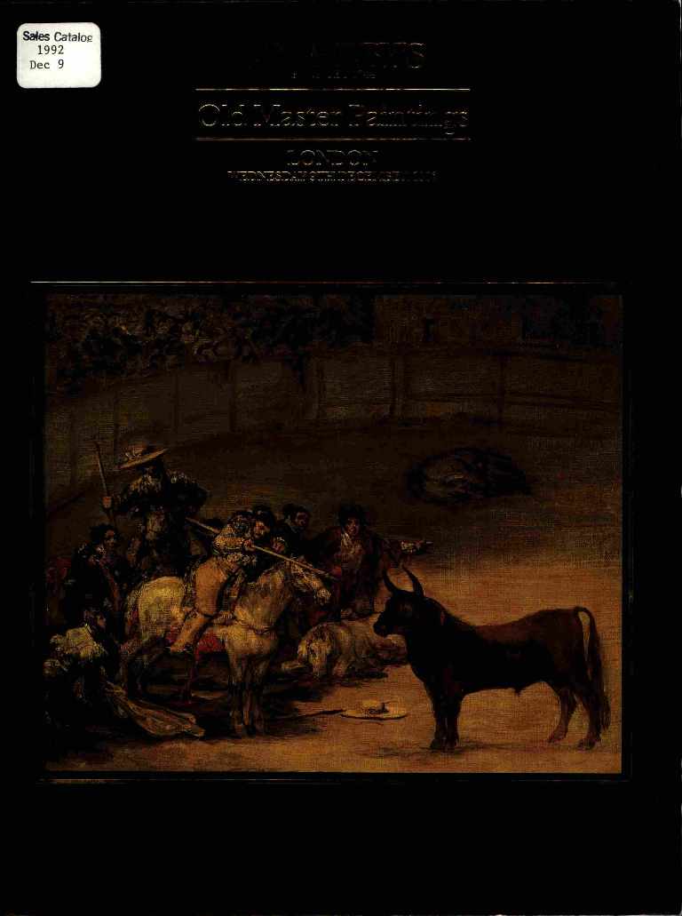 Sothebys December 1992 Old Master Paintings (Digital Only)