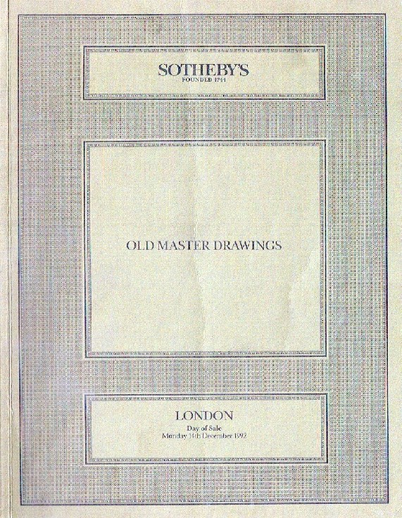 Sothebys December 1992 Old Master Drawings (Digital Only)