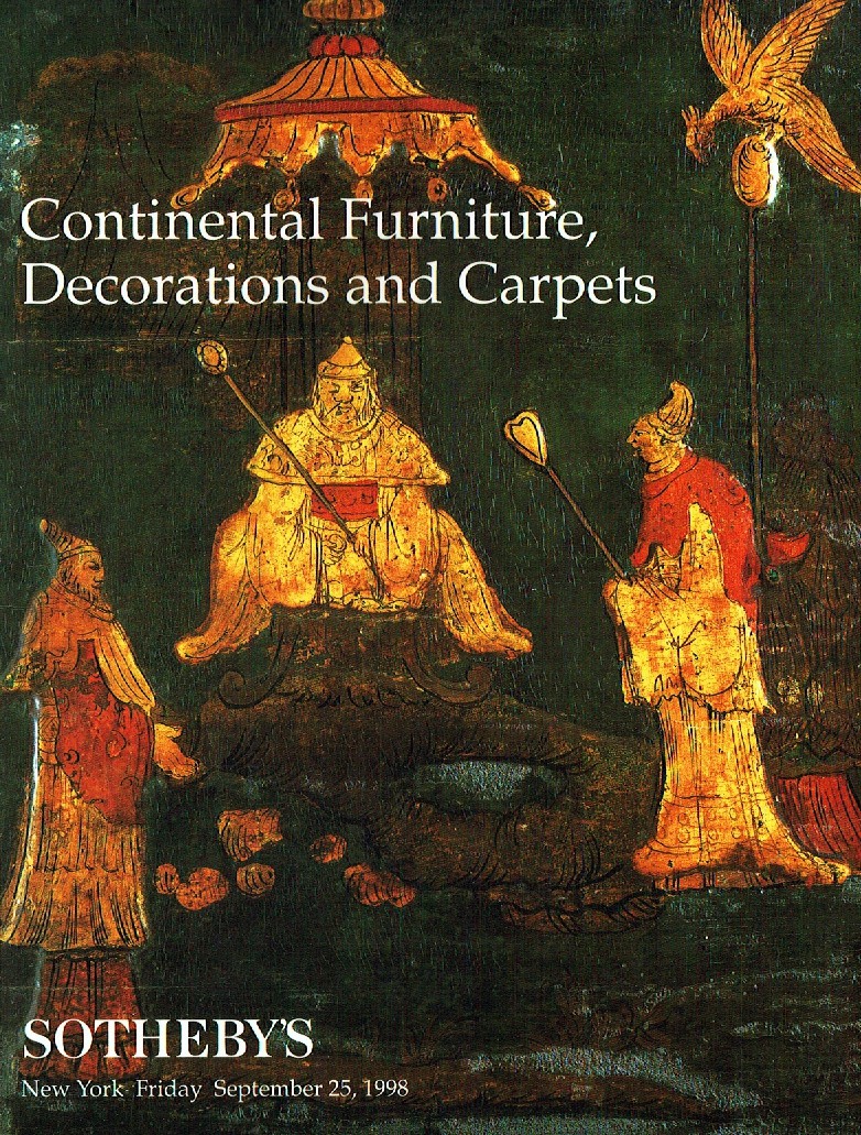 Sothebys September 1998 Continental Furniture, Decorations & Carp (Digital Only