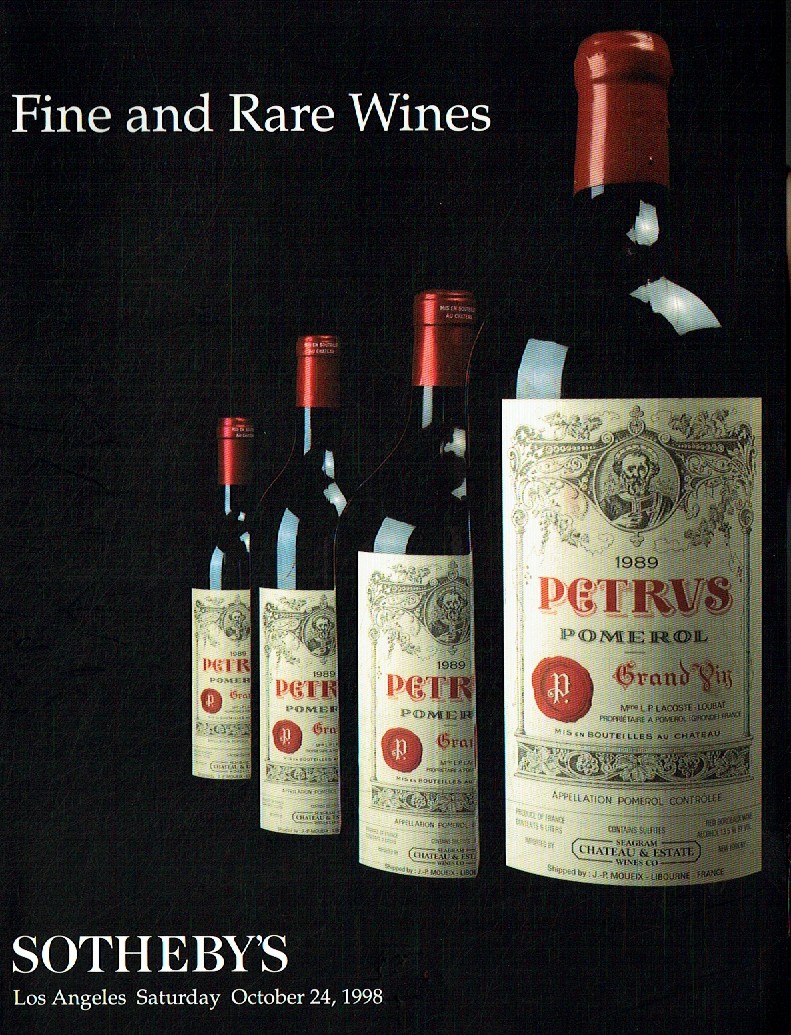 Sothebys October 1998 Fine & Rare Wines (Digital Only)