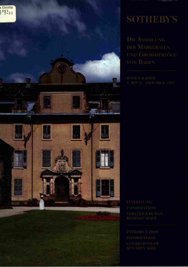 Sothebys October 1995 The Collection of the Margraves and Grand D (Digital Only)