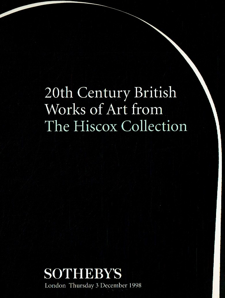 Sothebys December 1998 20th C British Art from The Hiscox Collec (Digital Only)