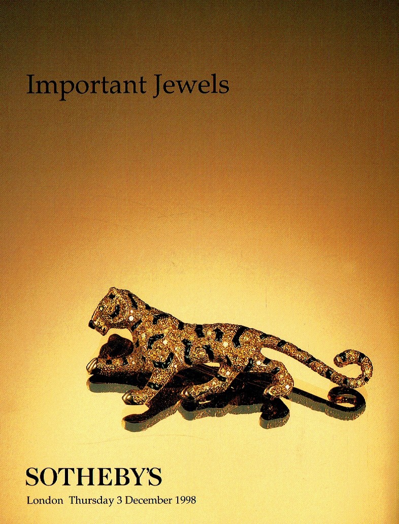 Sothebys December 1998 Important Jewels (Digital Only)