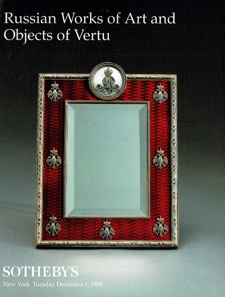 Sothebys December 1998 Russian Works of Art & Objects of Vertu (Digital Only)