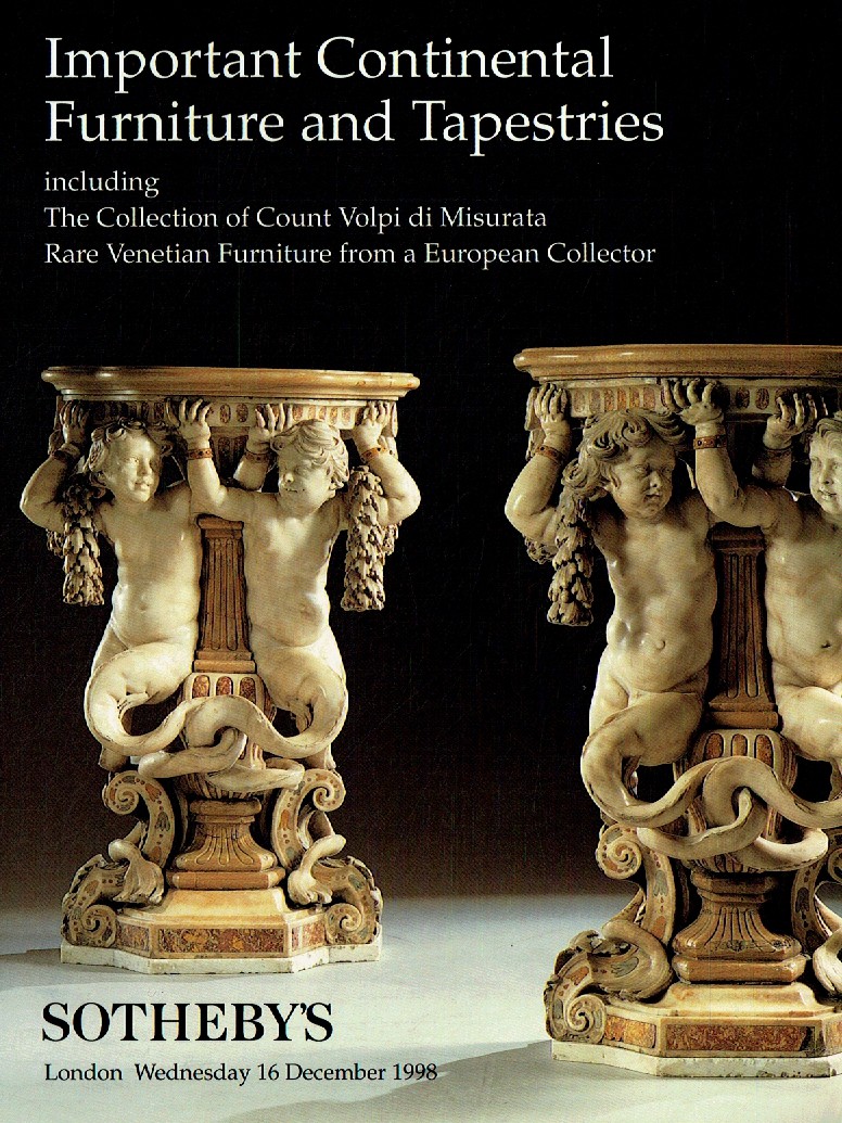 Sothebys December 1998 Important Continental Furniture & Tapest (Digital Only)