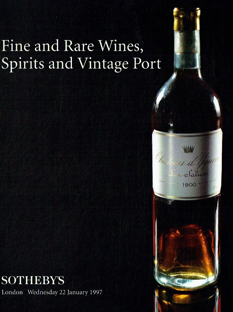 Sothebys January 1997 Fine & Rare Wines, Spirits and Vintage Port (Digital Only