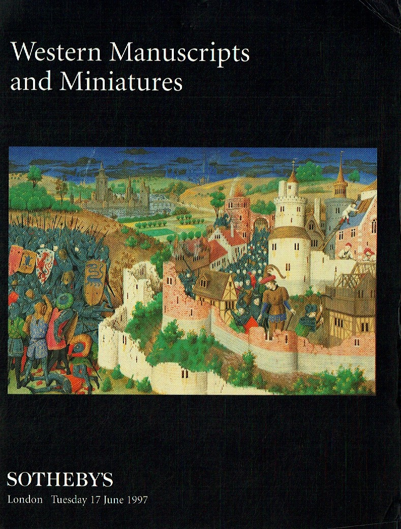 Sothebys June 1997 Western Manuscripts & Miniatures (Digital Only)