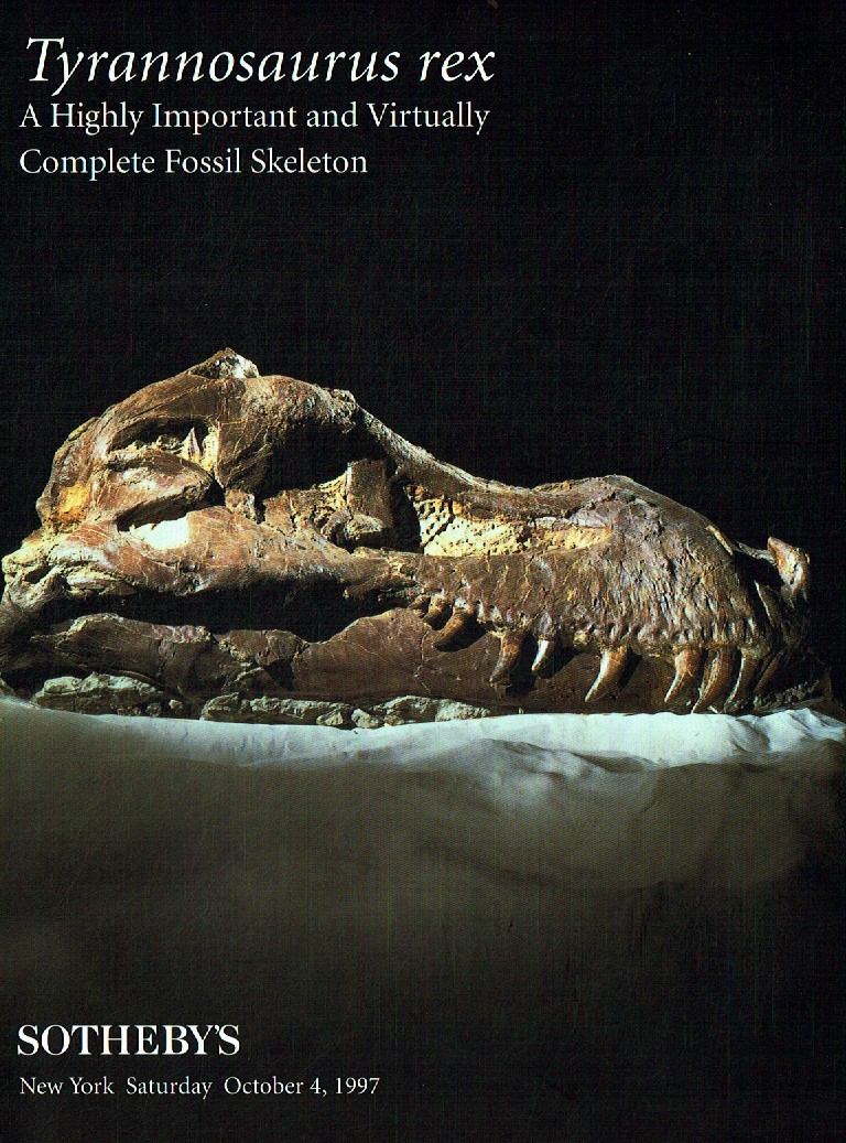 Sothebys October 1997 Tyrannosaurus Rex A Highly Important and Vi (Digital Only)