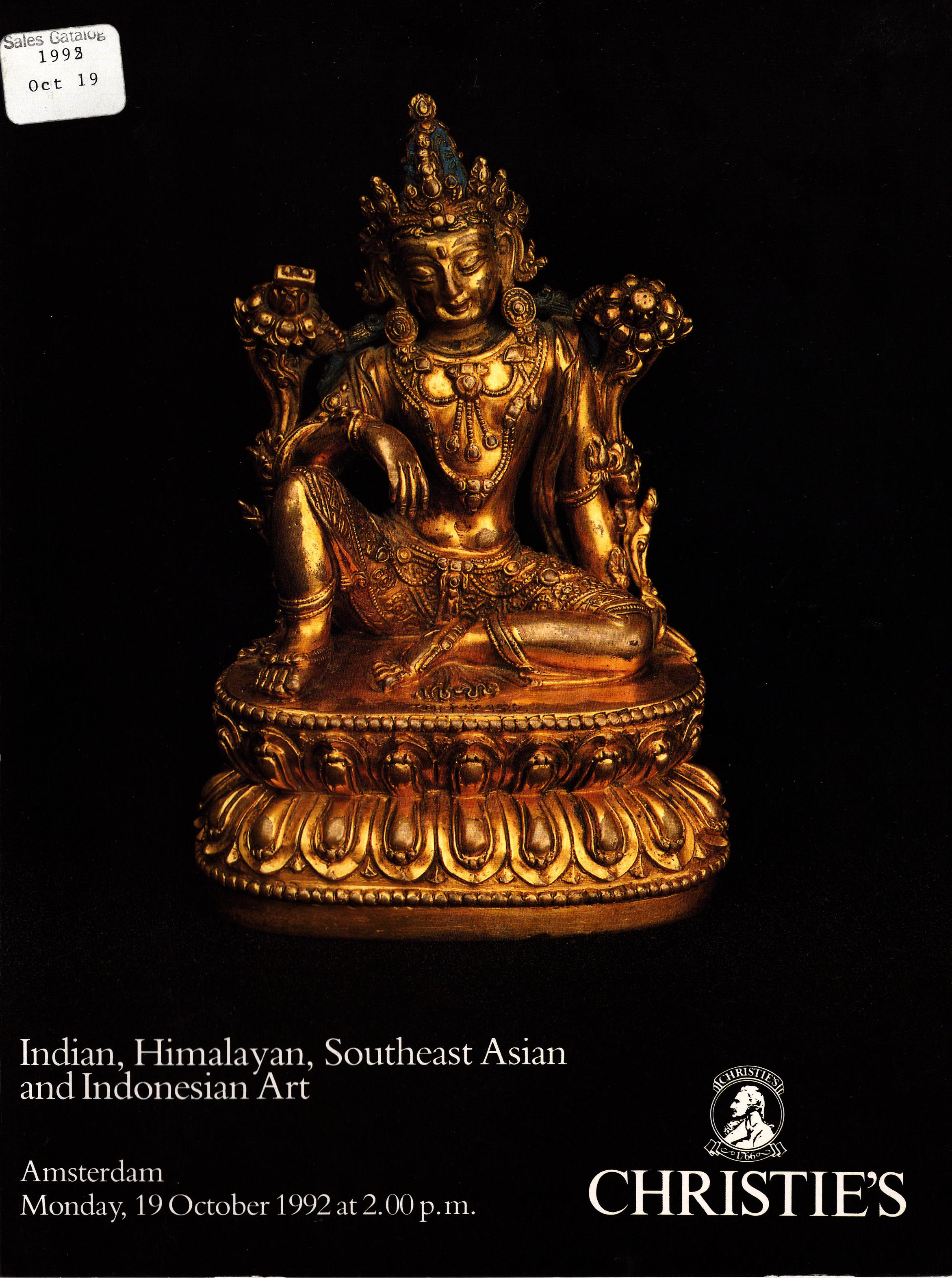 Christies October 1992 Indian, Himalayan, Southeast Asian & Indo (Digital Only)