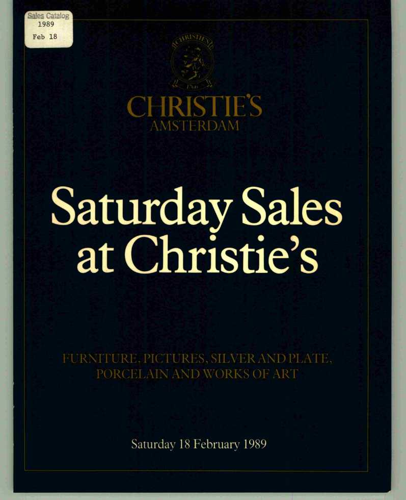 Christies February 1989 Saturday Sales at Christies Furniture (Digital Only)