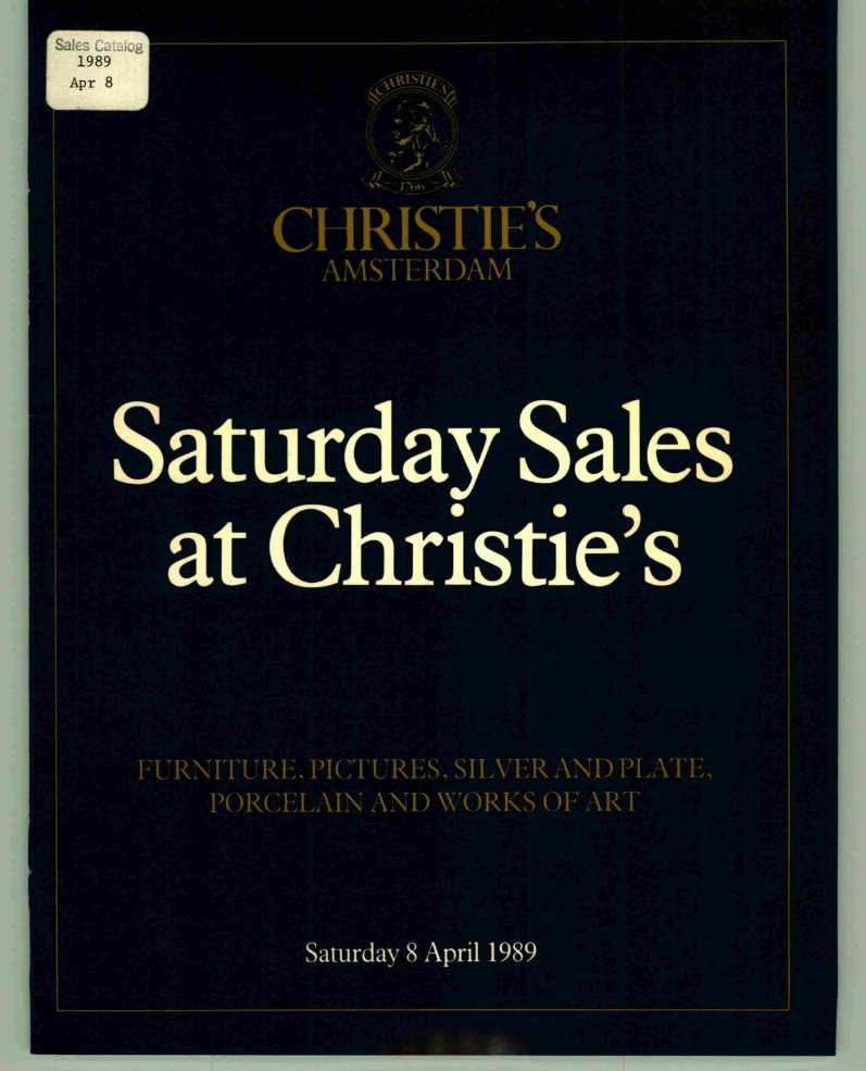 Christies April 1989 Saturday Sales at Christies Furniture, Pict (Digital Only)