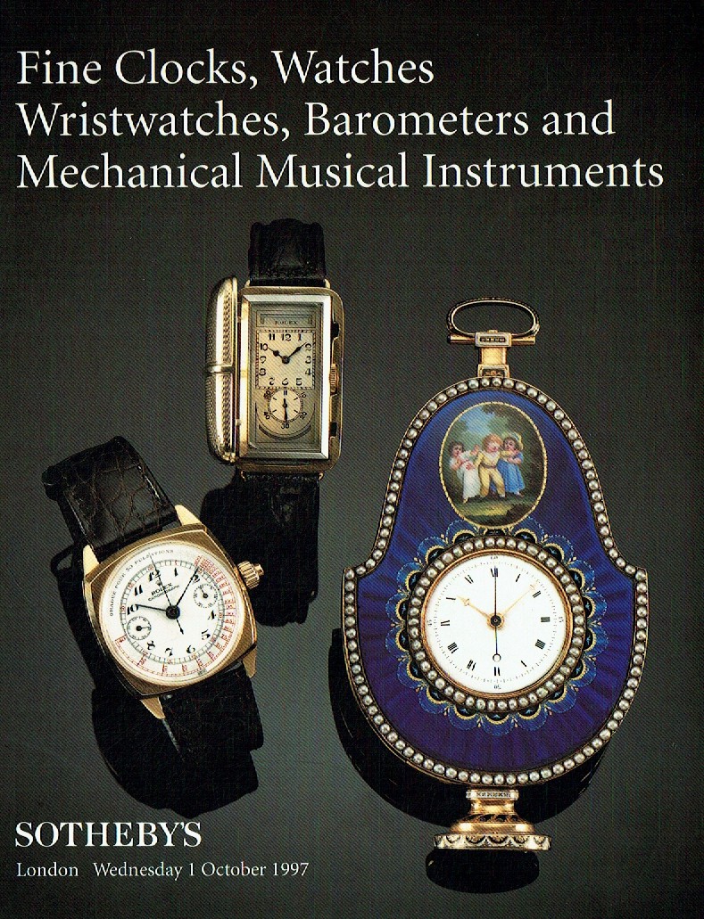 Sothebys October 1997 Fine Clocks, Watches, Wristwatches, Baromet (Digital Only