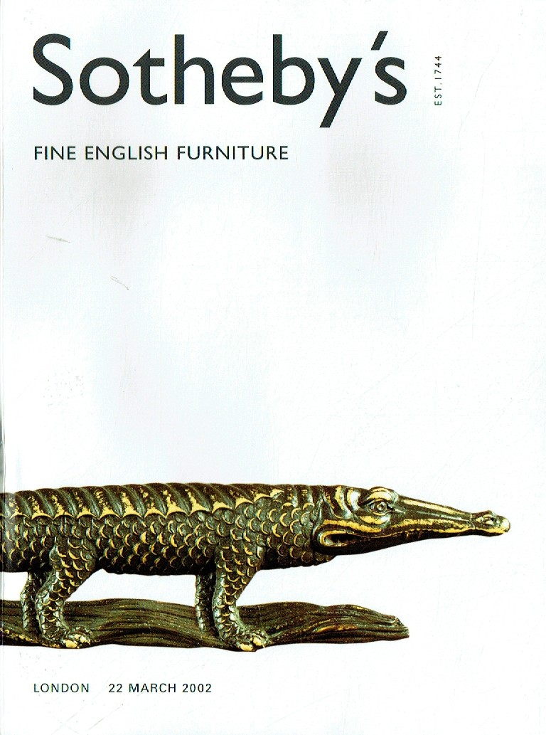 Sothebys March 2002 Fine English Furniture (Digital Only)