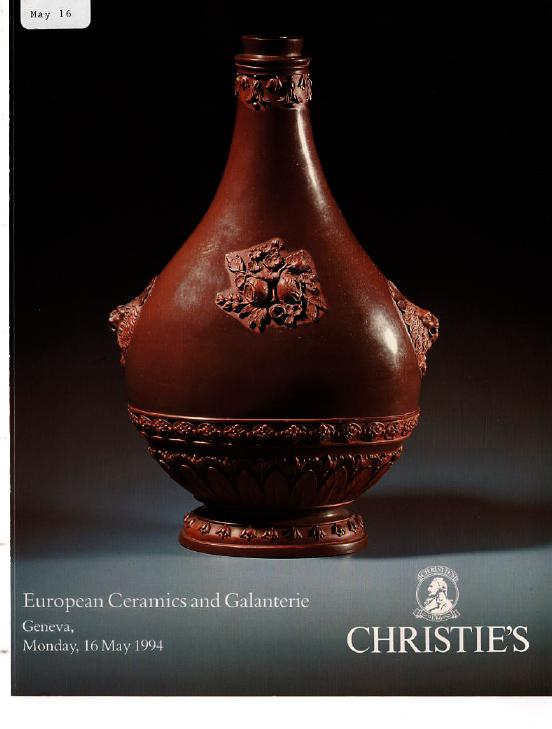 Christies May 1994 European Ceramics & Galanterie (Digital Only)