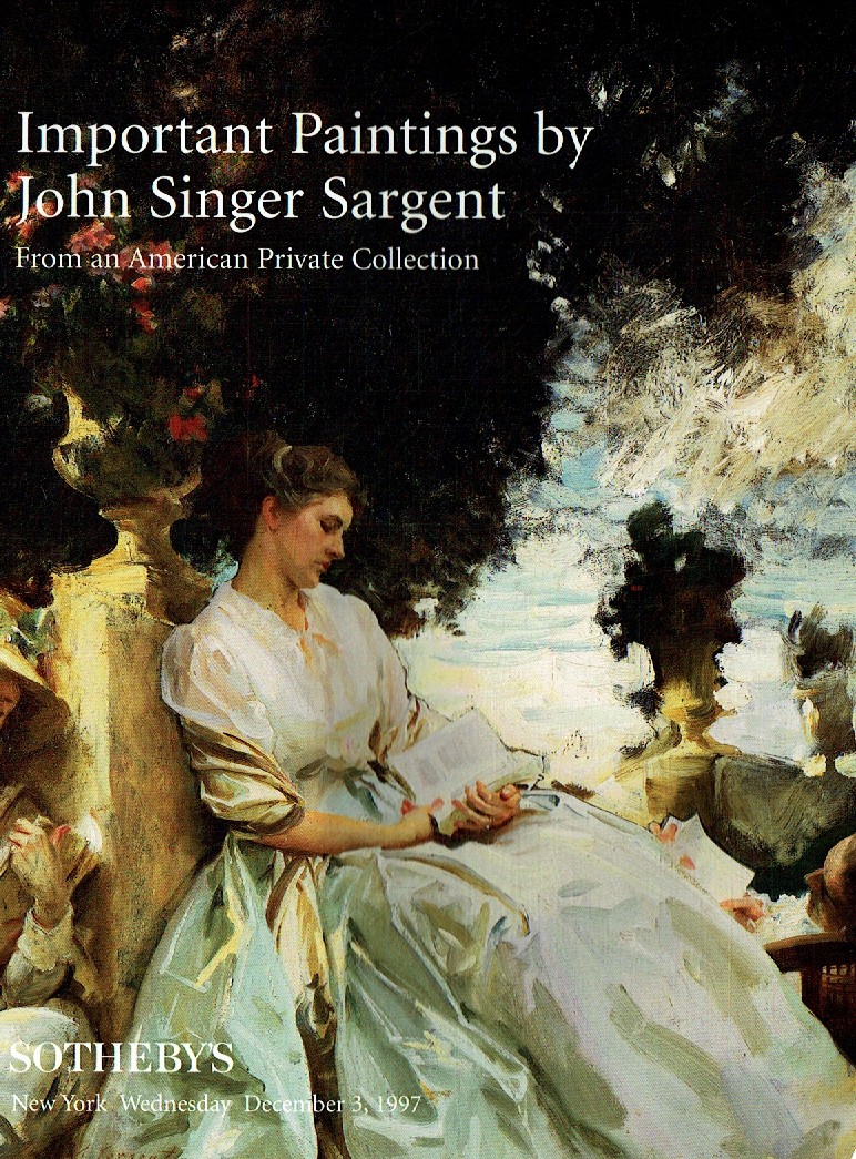 Sothebys December 1997 Important Paintings by John Singer Sargent (Digital Only