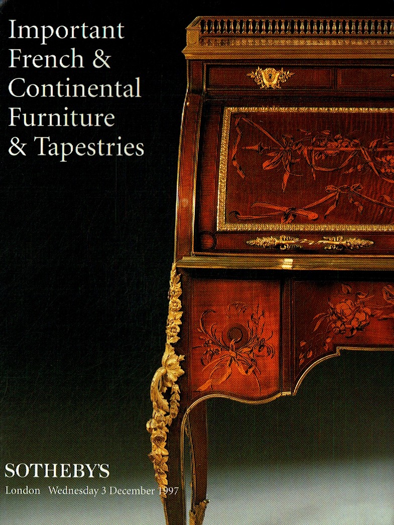 Sothebys December 1997 Important French & Continental Furniture a (Digital Only)