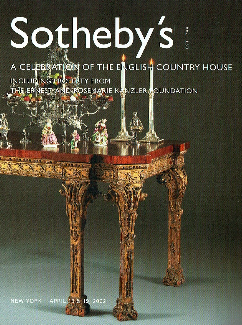 Sothebys & 19th April 2002 A Celebration of the English Country H (Digital Only