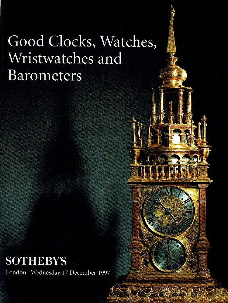 Sothebys December 1997 Good Clocks, Watches, Wristwatches and Bar (Digital Only