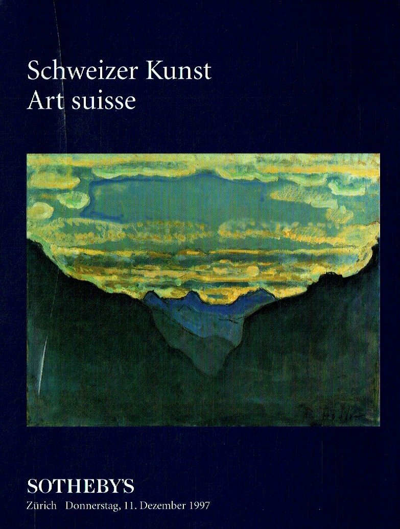 Sothebys December 1997 Swiss Art (Digital Only)