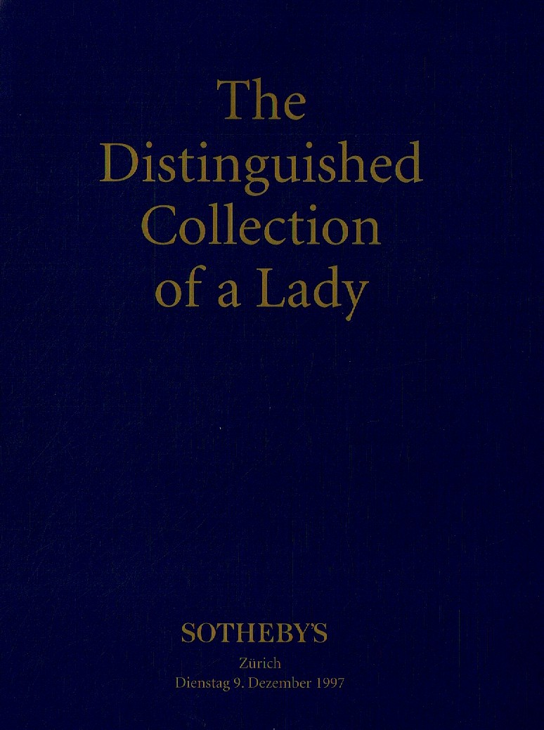 Sothebys December 1997 The Distinguished Collection of a Lady (Digital Only)