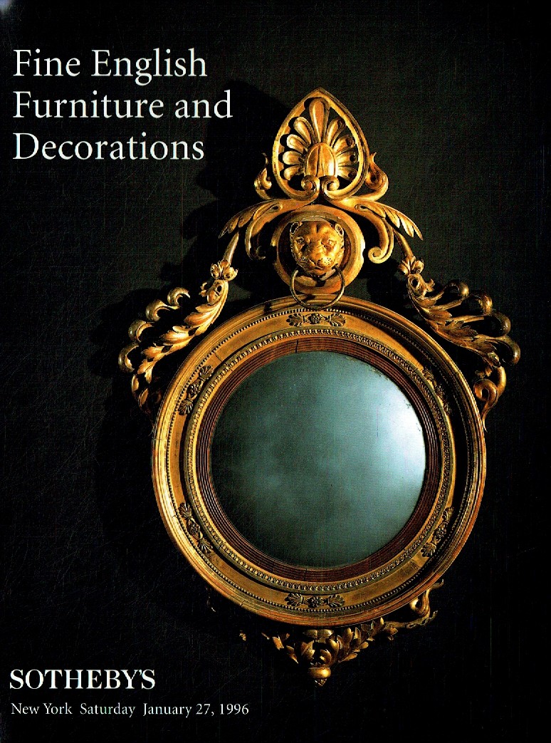 Sothebys January 1996 Fine English Furniture & Decorations (Digital Only)